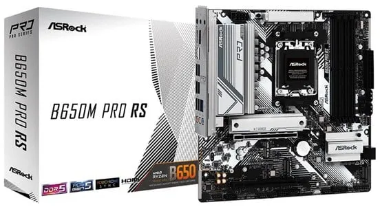 ASRock B650M PRO RS Moderkort - AMD B650 - AMD AM5 Socket - DDR5 RAM - Micro-ATX