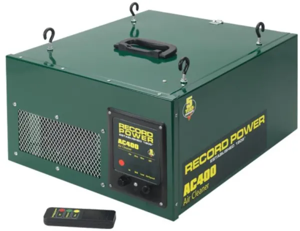 Record 3-stegs Luftrenare AC400 med fjärrkontroll - 3 hastigheter och tidsfördröjning