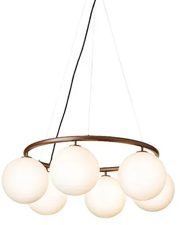 Nuura Miira 6 Circular Taklampa Mörk Brons/Opalvit