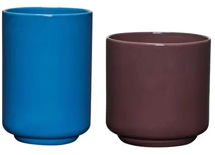 Hübsch Deux Krukset om 2 Rödbrun/Blå