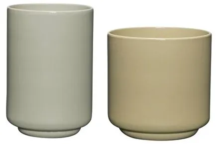 Hübsch Deux Krukset med 2 Ljusgrön/Sand