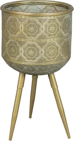 DUTCHBONE Botanisk krukstativ M - järn med mässingsfinish